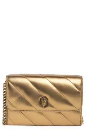 Kurt Geiger Soho Leather Wallet on Chain in Bronze at Nordstrom Rack