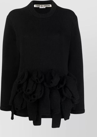 Comme Des Garçons womens crew neck knitwear with textured detail