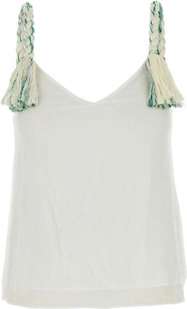 J.W.Anderson Elegante Witte Tulle Top - Dames - Tops zonder mouwen - Wit - 2XS - Tops