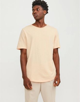 Jack & Jones Jack & Jones Mens Crew Neck Regular Fit T-Shirt - Tan - Size: 40