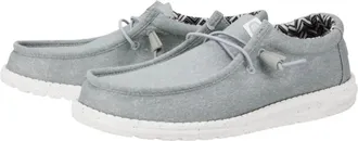Hey Dude Mens Wallystretch Shoe In Light Grey