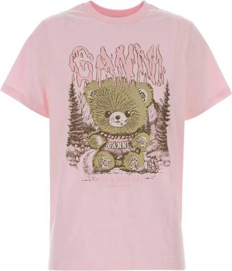 Ganni Mujer, Camisetas, Rosa, Talla: S