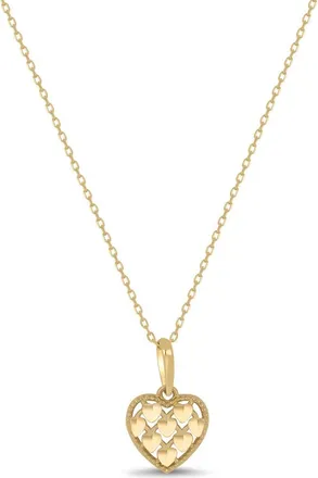 Bony Levy 14K Gold Cutout Heart Pendant Necklace in 14K Yellow Gold at Nordstrom, Size 18