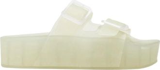 Balenciaga Sliders, female, White, Size: 9 US Mallorca Platform Sandals