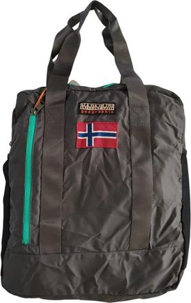Napapijri Switch Grijs Unisex Rits Tas - Dames - Shoppers - Grijs - ONE Size - Polyester - Tassen