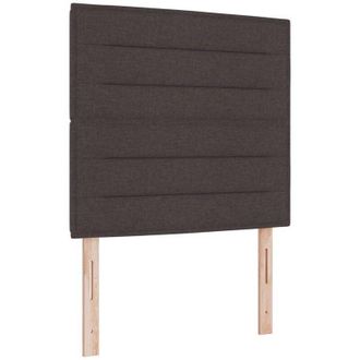 vidaXL Bed Frame with Headboard Dark brown 120 x 200 cm Fabric vidaXL