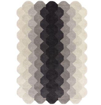 Novatrend Alfombra moderna de lana tuftada a mano Negro 160x230 cm