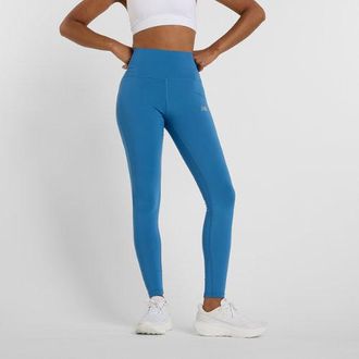 New Balance Womens NB Sleek High Rise Legging 27 in Blue Poly Knit, size X-Large