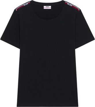 GCDS T-shirt met logo-detail - Heren - T-shirts - Zwart - XL - Katoen - Tops