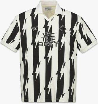 MCM x We The Best Striped Knit Shirt in Black And White at Nordstrom, Size Xx-Large