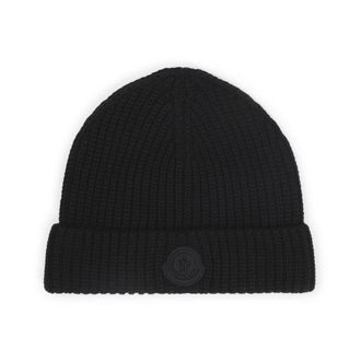 Moncler Cotton Beanie - Accessories - Hombre - Negro - ONE SIZE