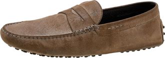 Tod's Tods Brown Suede Penny Slip On Loafers