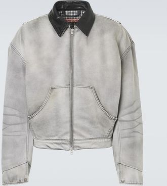 Acne Studios Giacca di jeans con pelle