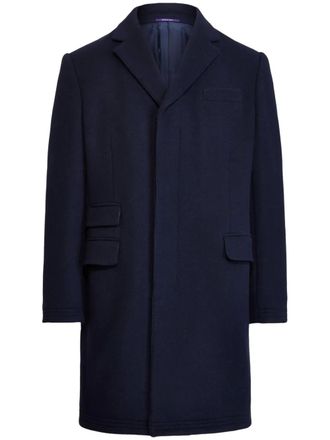 Ralph Lauren Purple Label brushed wool coat - men - Wool - 40 - Blue