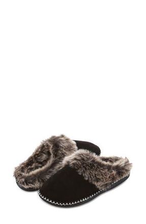 Floopi Indoor/Outdoor Faux Fur Lined Slipper in Black at Nordstrom Rack, Size X-Large