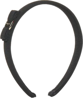 Ferragamo Womens Headband Vara Grosgrain Black Hair Accessories