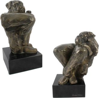 OEM Boxer, Boxer Iii - Estatuilla De Perro, Busto Sobre Base De Piedra, Escultura, Trofeo Para Exposici&oacute;n De Perros De Art-dog