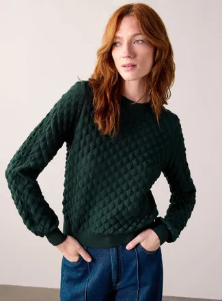Contemporaine Womens Mermaid-scale sweater