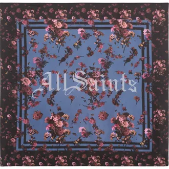 AllSaints Perta Silk Twill Scarf in Blue Multi at Nordstrom