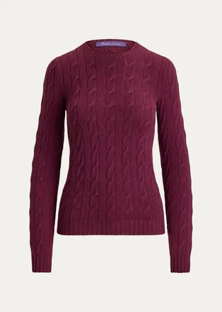 Ralph Lauren Collection Cable-Knit Cashmere Crewneck Sweater
