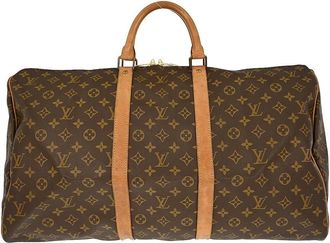 Louis Vuitton Pre-owned Weekend Bags, female, Brown, Size: ONE SIZE Pre-owned Vintage Monogram Canvas Keepall Duffle Bag