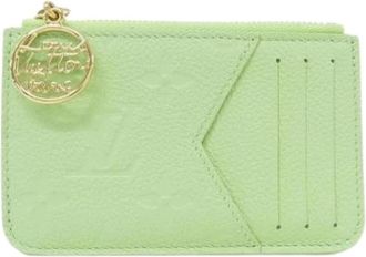 Louis Vuitton Pre-owned Card Case - Dames - Vintage Accessoires - Groen - ONE Size - Leer - Vintage