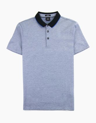 HUGO BOSS Mens Hugo Boss Pelham Short Sleeve Polo Shirt Blue - Size: 38
