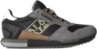 Napapijri Grijze Leren Sneakers voor Heren Buitenshuis - Heren - Sneakers - Grijs - 45 EU - Schoenen