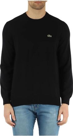 Lacoste Regular Fit Katoenen Crewneck Sweater - Heren - Ronde hals truien - Zwart - 2XL - Katoen - Truien & Vesten
