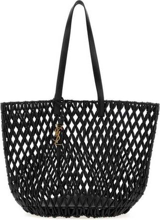 Saint Laurent Black Beads Shopping Bag Neronero Borse A Mano