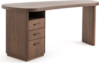 AM.PM Bureau met organische vorm in notenhout en fineer, Pali