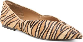 Dolce Vita Gema Genuine Calf Hair Pointed Toe Flat in Tiger Calf Hair at Nordstrom, Size 9.5