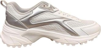 Calvin Klein Schoenen, Dames, Wit, 38 EU, Polyester, Runner Sneakers van gemengde materialen