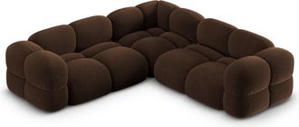 Cosmopolitan Design Sof&aacute; esquinero 4 plazas terciopelo chocolate