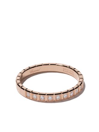 Chopard Anello Ice Cube in oro rosa 18kt e diamanti