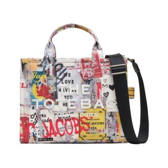 Marc Jacobs The Pop Americana Canvas Medium Tote Bag - Dames - Shoppers - Veelkleurig - ONE Size - Katoen - Tassen