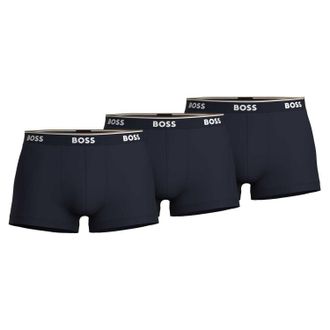 HUGO BOSS Heren Bodywear Logo Boxershorts (Set van 3) (Blauw)