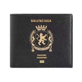 Balenciaga Passport Square Folded Wallet - male - Balenciaga - Wallets & Cardholders - Black - ONE SIZE - Accessories