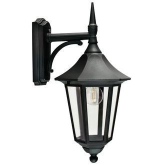 Netlighting Valencia 1 Light Outdoor Wall Lantern Light Black IP54 E27