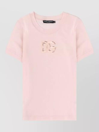 Dolce & Gabbana logo crew neck short sleeve top