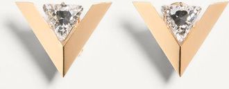 Valentino Garavani Orecchini Je Les V In Metallo E Cristalli Donna ORO/CRYSTAL UNI