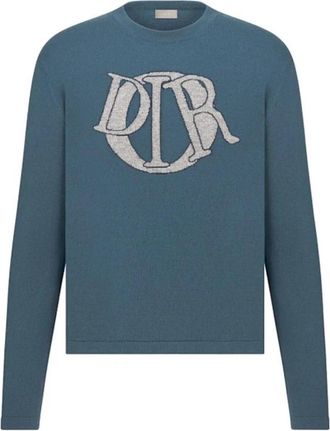 Dior Maglia - Heren - Ronde hals truien - Blauw - L - Truien & Vesten