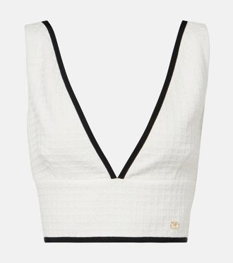 Valentino Top cropped in tweed di cotone