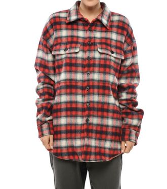 Dsquared2 Red Oversized Plaid Shirt