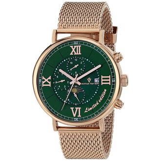 Christian Van Sant Somptueuse LTD Chronograph Automatic Green Dial Mens Watch CV1156