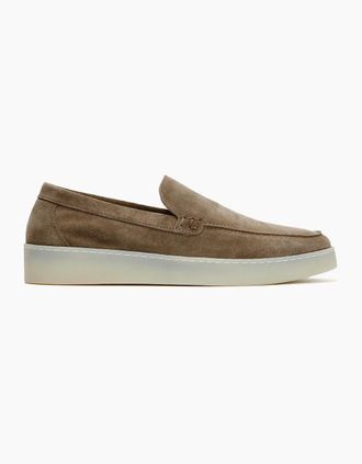Hudson Mens HAWKINS MENS TAUPE SUEDE LOAFER - Brown - Size: 11