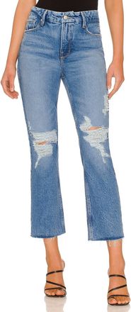 Good American Good Icon Crop With Festival Rips Jeans In Indigo157