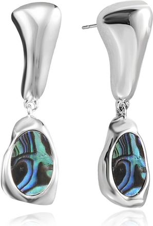 Ettika Molten Abalone Drop Earrings in Silver at Nordstrom Rack