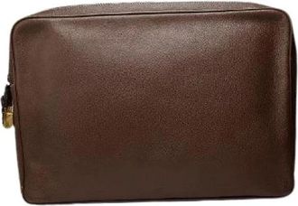 Gucci Pre-owned Vintage Clutch - Dames - Vintage Clutch - Bruin - ONE Size - Leer - Vintage