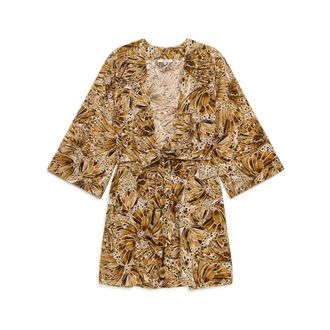 Maliparmi Kimonos, female, Brown, Size: XL Sweet Butterfly Dress